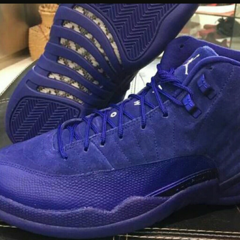 Jordans seued 12 blue
